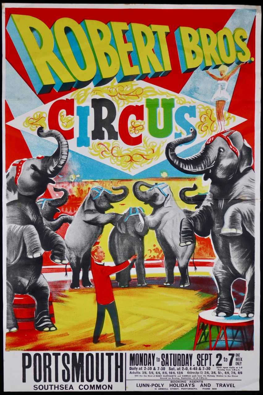 Lot 200 - Robert Brothers Circus poster, 1968 (1)