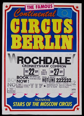 Lot 209 - Circus posters from Gerry Cottle, Berlin,...