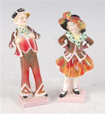 Lot 177 - A pair of Royal Doulton ceramic figures of...