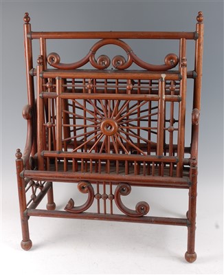 Lot 425 - An Arts & Crafts turned mahogany twin division...