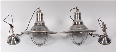 Lot 520 - A pair of contemporary industrial polished...