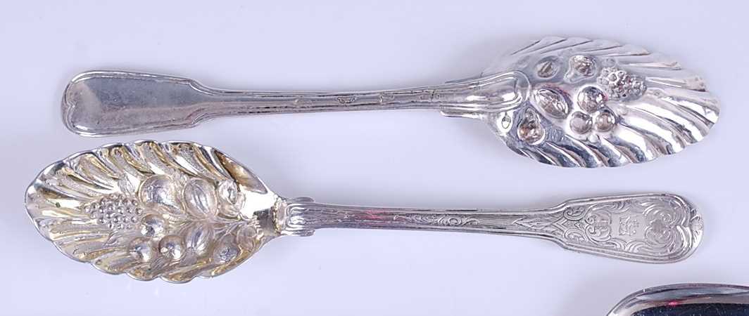 Lot 1108 - A pair of George III Irish silver berry...