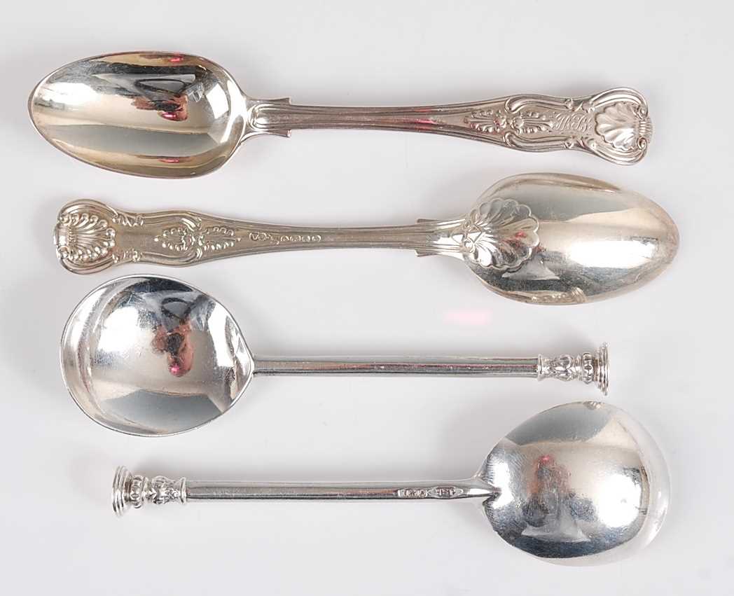 Lot 1071 - A set of six Victorian silver teaspoons, in...