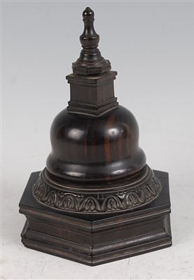 Lot 1294 - A 19th century lignum vitae table snuff box,...
