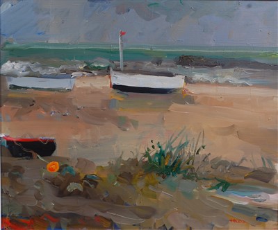 Lot 380 - Ronald Ronaldson (1919-2015) - Boats on a...