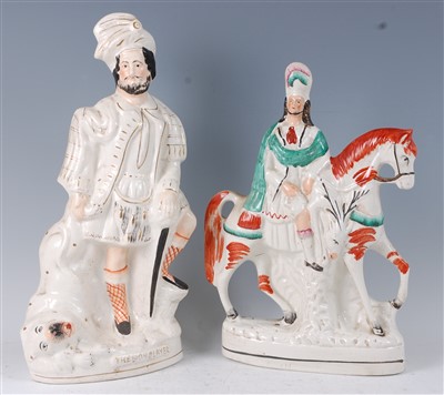 Lot 1050 - A large Victorian Staffordshire figure of The...