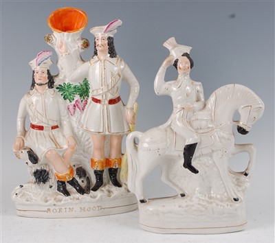 Lot 1051 - A large Victorian Staffordshire figure of...