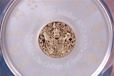 Lot 251 - A 1970s cased silver commemorative plate for...