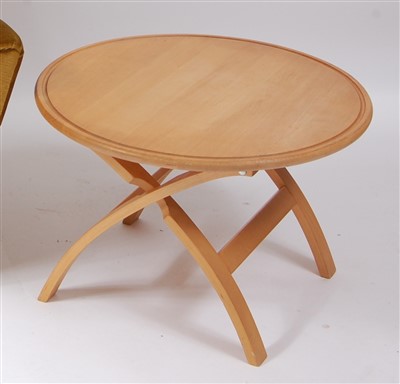 Lot 472 - A contemporary Haslev beech circular low...