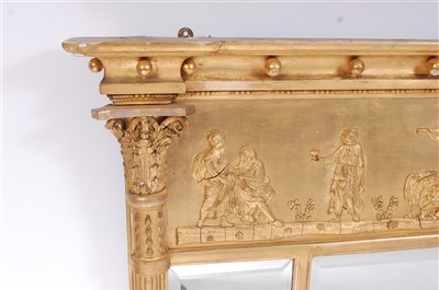 Lot 1429 - A mid-19th century giltwood and gesso chimney...