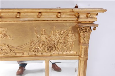 Lot 1429 - A mid-19th century giltwood and gesso chimney...