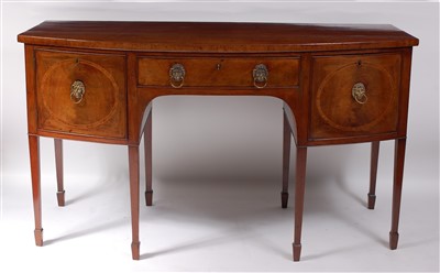 Lot 1486 - A Regency period mahogany bowfront sideboard,...