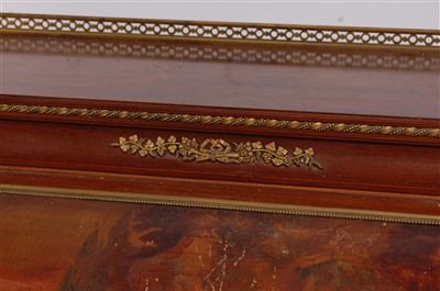 Lot 1485 - A Louis XV style French mahogany gilt metal...