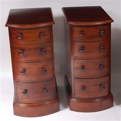 Lot 1422 - A pair of Victorian and later adapted mahogany...