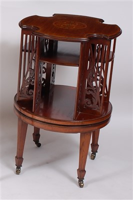 Lot 1406 - An Edwardian mahogany, satinwood banded and...