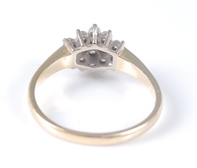 Lot 2595 - A 14ct yellow and white gold marquise shaped...