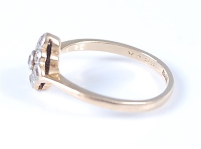 Lot 2633 - An 18ct yellow gold marquise shaped diamond...