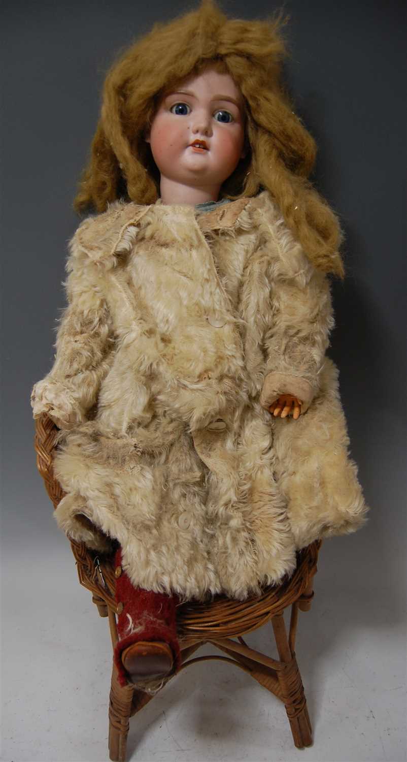 Lot 2002 - A large Armand Marseille bisque head doll,...