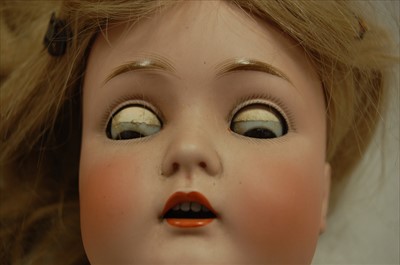 Lot 2010 - A Catterfelder Puppenfabrik bisque head doll,...