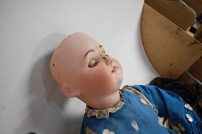 Lot 2011 - A large Simon & Halbig German bisque head doll,...