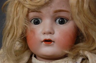 Lot 2013 - A Christian Friedrich Kling bisque head doll,...