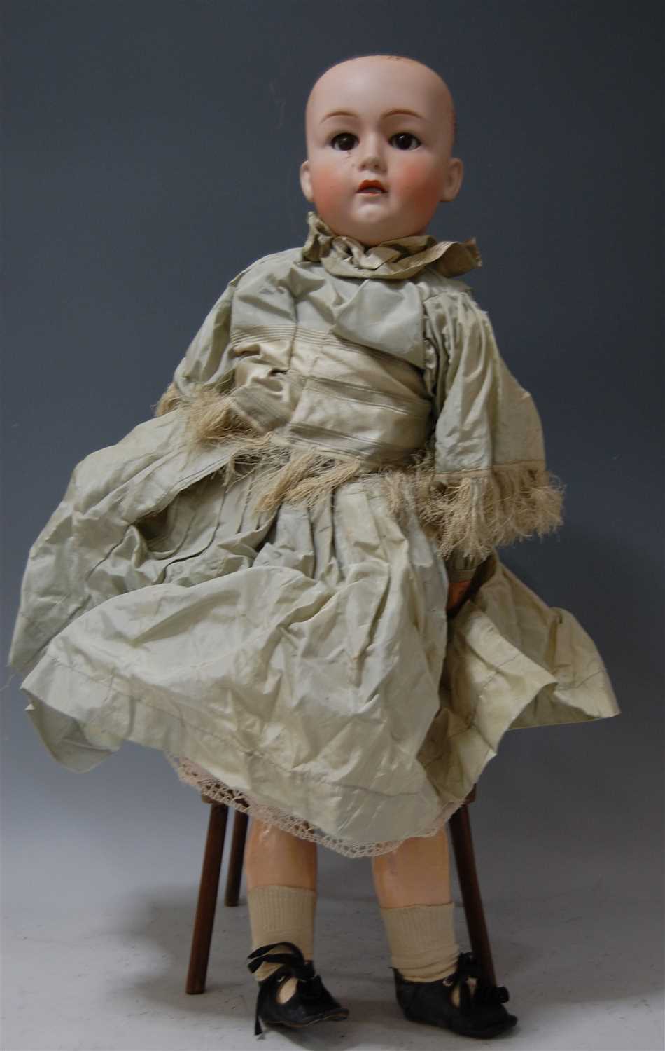 Lot 2019 - A Gebruder Heubach bisque head doll, having...