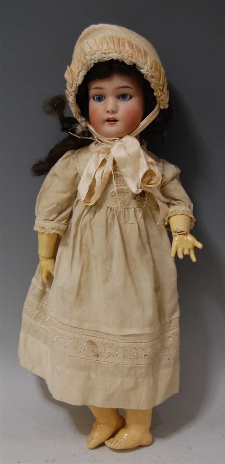 Lot 2028 - A Simon & Halbig German bisque head doll,...