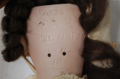 Lot 2028 - A Simon & Halbig German bisque head doll,...
