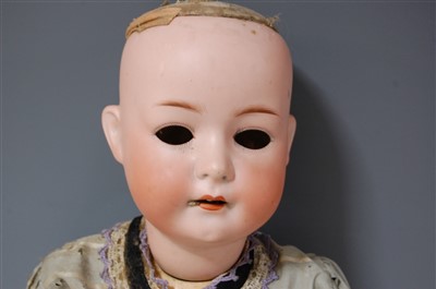 Lot 2035 - A Seyfarth & Reinhardt bisque head doll,...