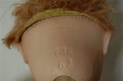 Lot 2041 - A Simon & Halbig bisque head doll, having...