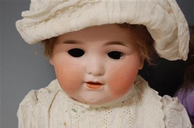 Lot 2042 - An Armand Marseille bisque head doll, having...