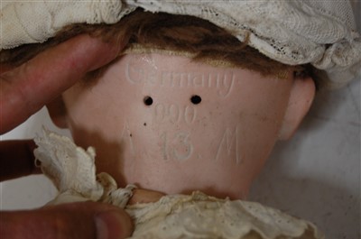 Lot 2042 - An Armand Marseille bisque head doll, having...