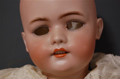 Lot 2045 - A Simon & Halbig bisque head doll, lacking...