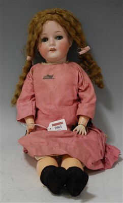 Lot 2061 - A Charles M Bergmann bisque head doll, having...