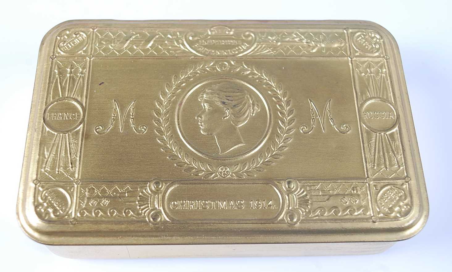 Lot 12 - A WW I Princess Mary Christmas gift tin and...
