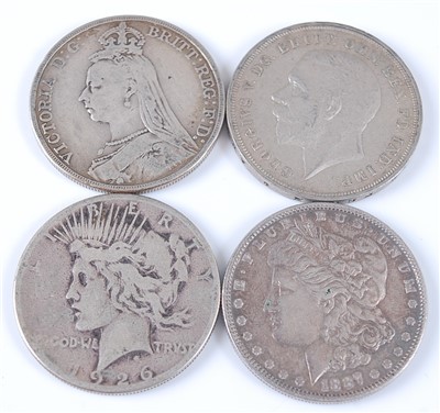 Lot 2200 - Great Britain and U.S.A., an 1889 silver crown...