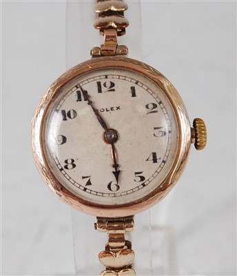 Lot 2652 - A lady's 9ct yellow gold Rolex manual wind...