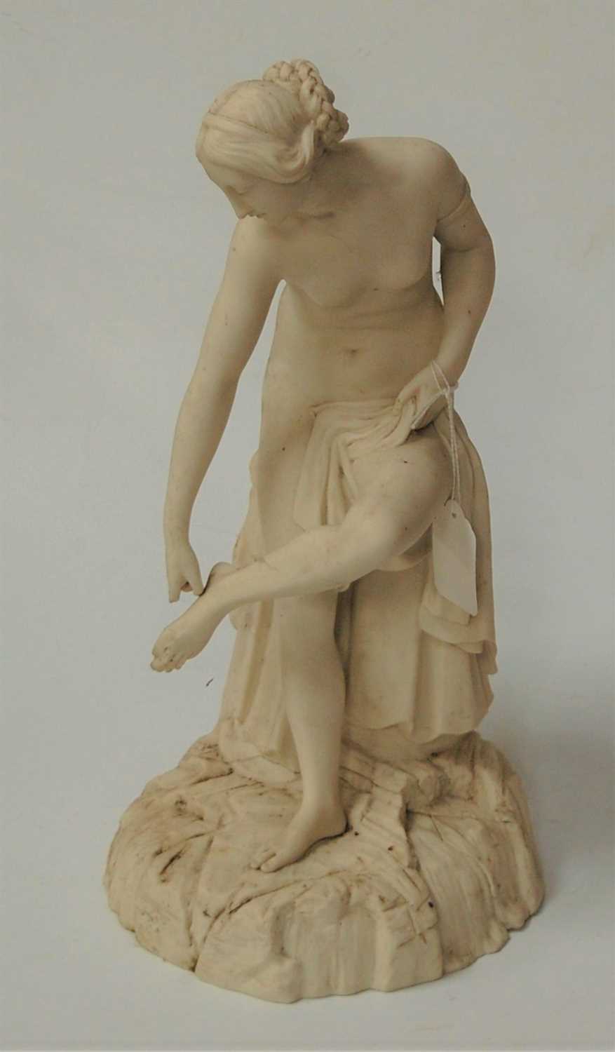 Lot 40 - A Victorian parian figure of a semi-nude...