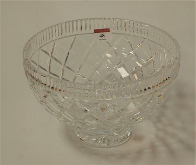 Lot 48 - A Waterford cut crystal footed bowl, dia. 25cm