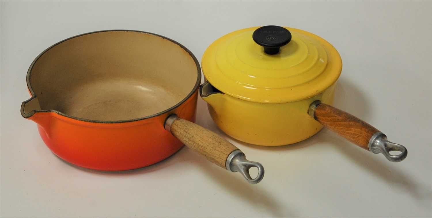 Lot 33 - A small Le Creuset saucepan and cover,...
