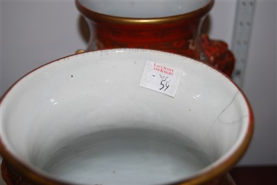 Lot 59 - A pair of circa 1900 Japanese kutani porcelain...