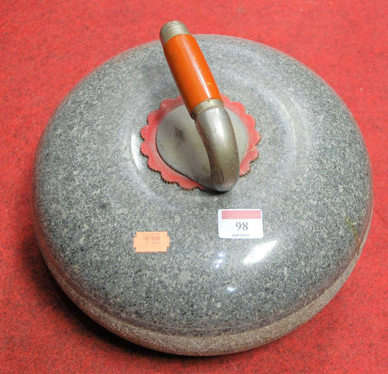 Lot 98 - A single curling stone