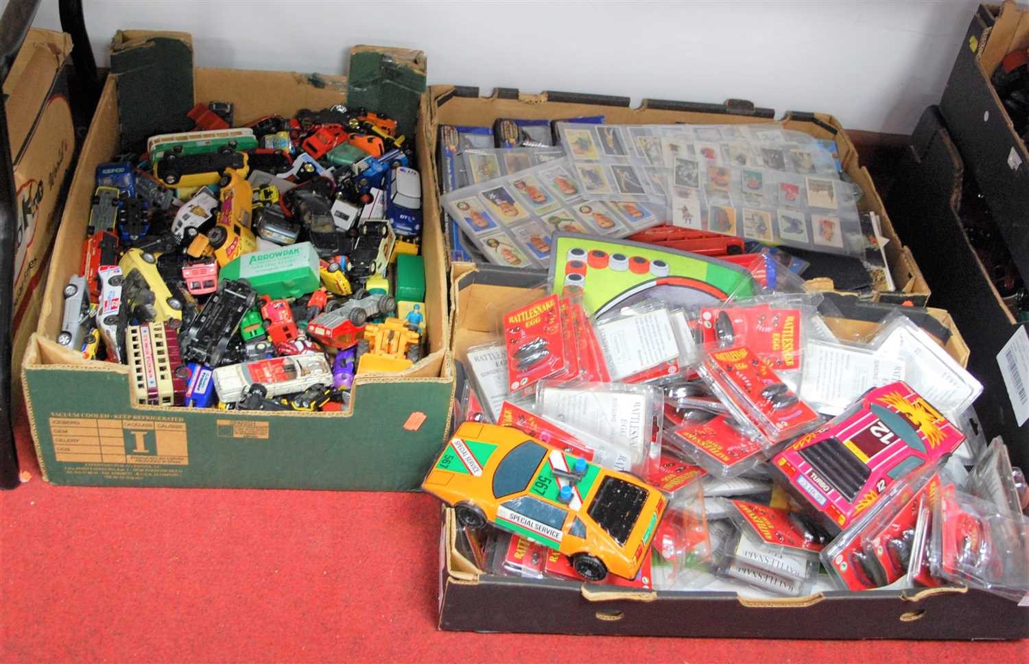 Lot 103 - Three boxes of assorted toys, to include...