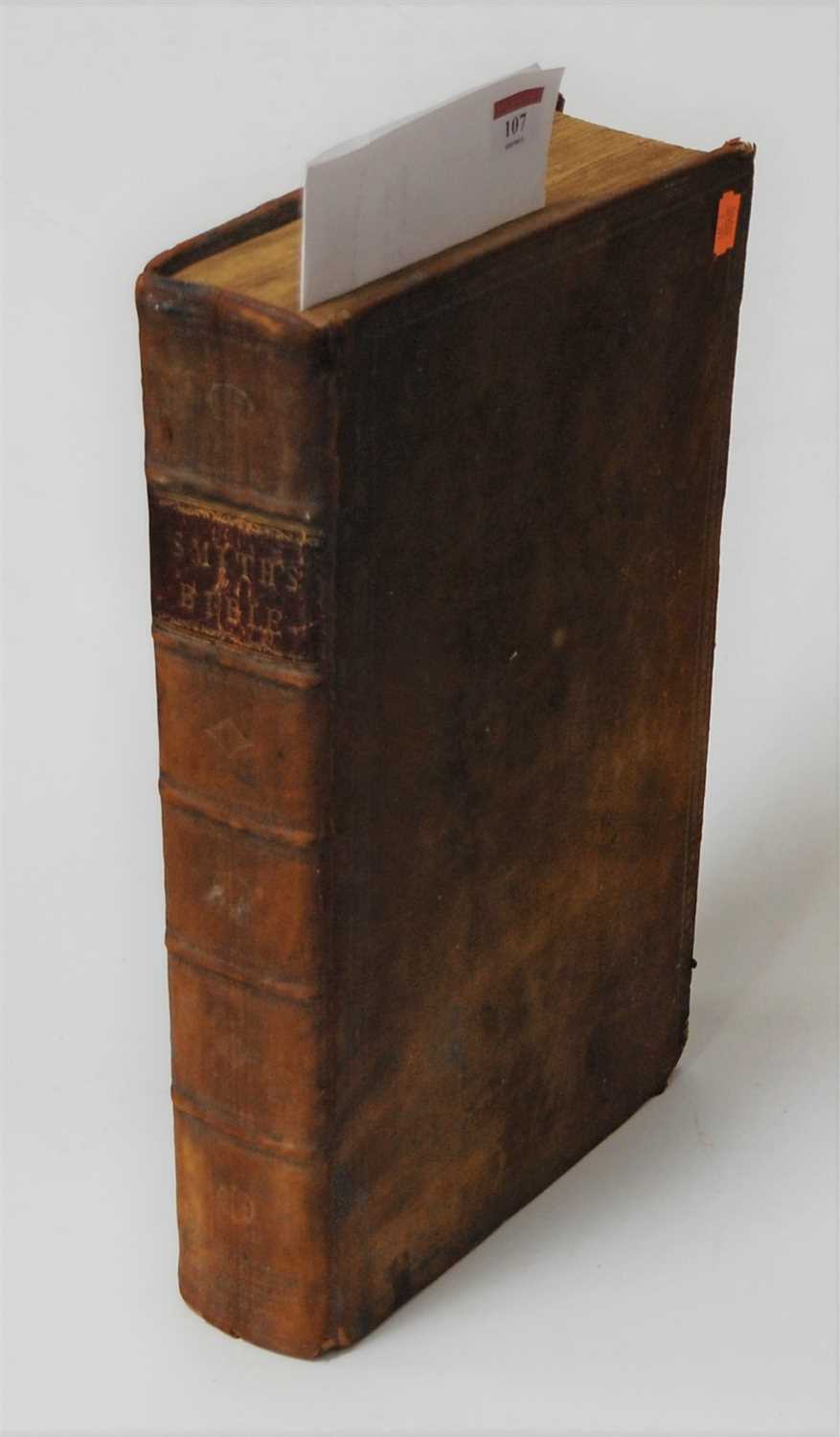 Lot 107 - An early 19th century Smith's Bible, with...