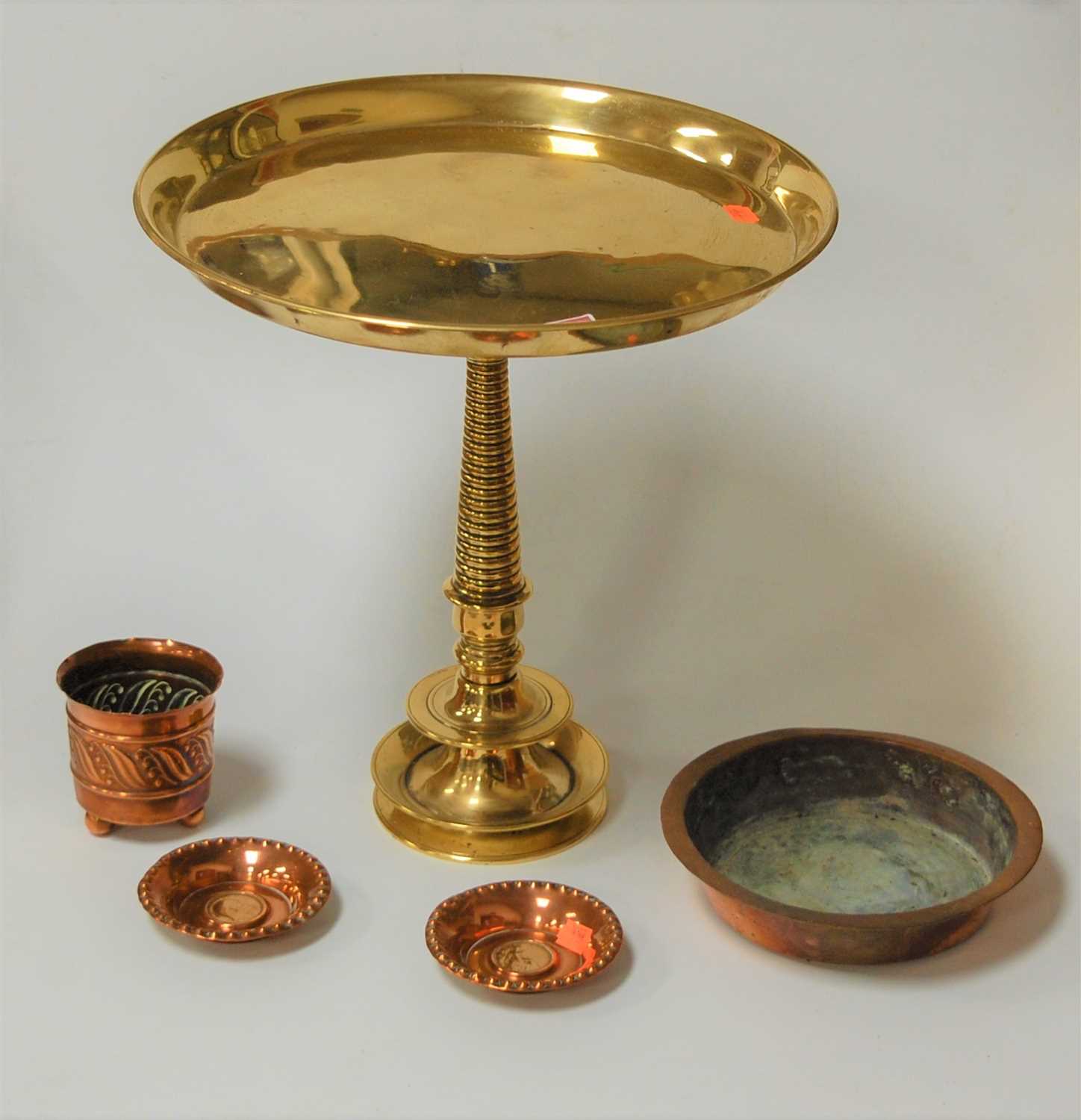 Lot 132 - Metal wares comprising of trench art brass...