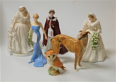 Lot 199 - A Royal Doulton figurine of Diana, Princess of...