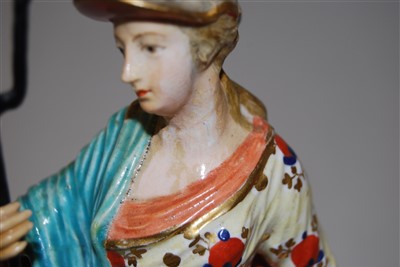 Lot 201 - A late 18th century Derby porcelain figure of...