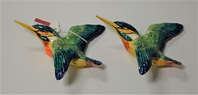Lot 224 - A pair of Beswick kingfisher wall plaques,...