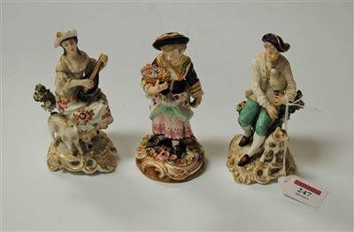 Lot 247 - 19th century Dresden porcelain figure of a...
