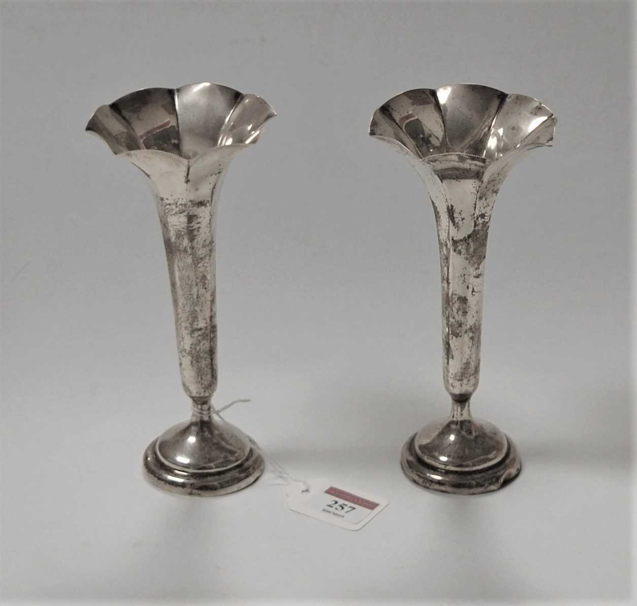 Lot 257 - A pair of early 20th century silver spill...